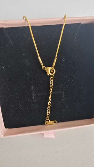 Collar Corazón Acero Dorado Nuevo