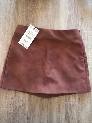 Falda pantalón Zara marrón