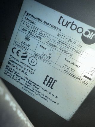 Campana extractora negra