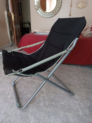 Silla plegable tela y metal