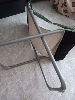 Silla plegable tela y metal
