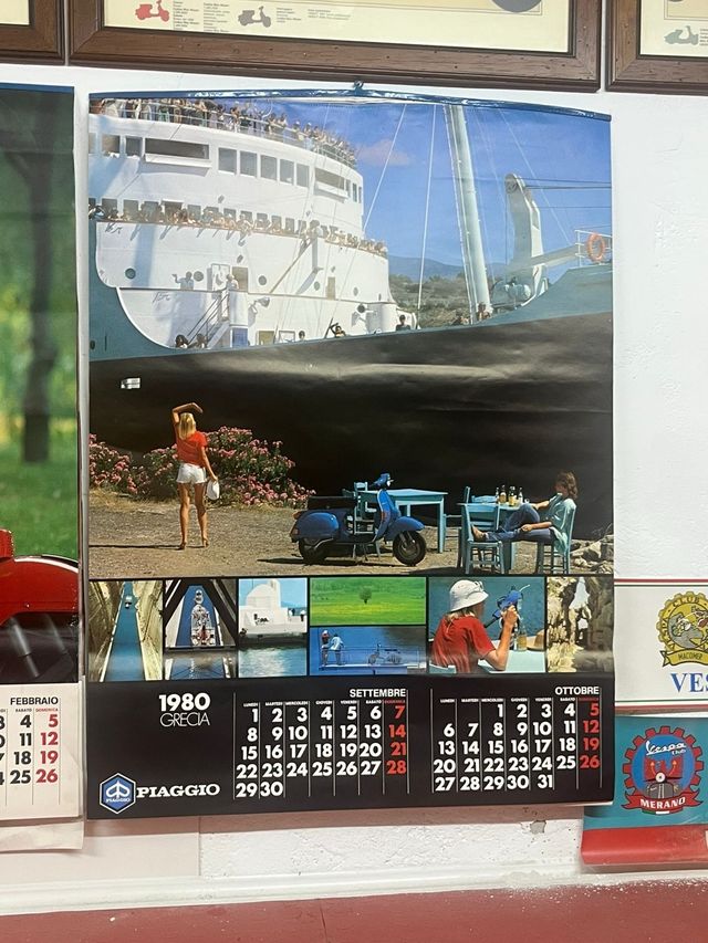 Calendario Vespa 1980