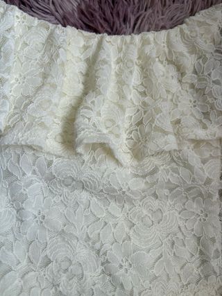 Blusa blanca de encaje