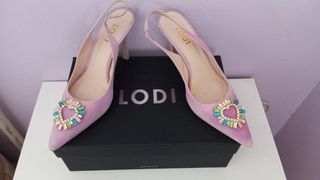 Zapatos Lodi Morados con Corazón Brillante