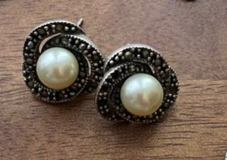 Pendientes Plata Perla y Marquesitas