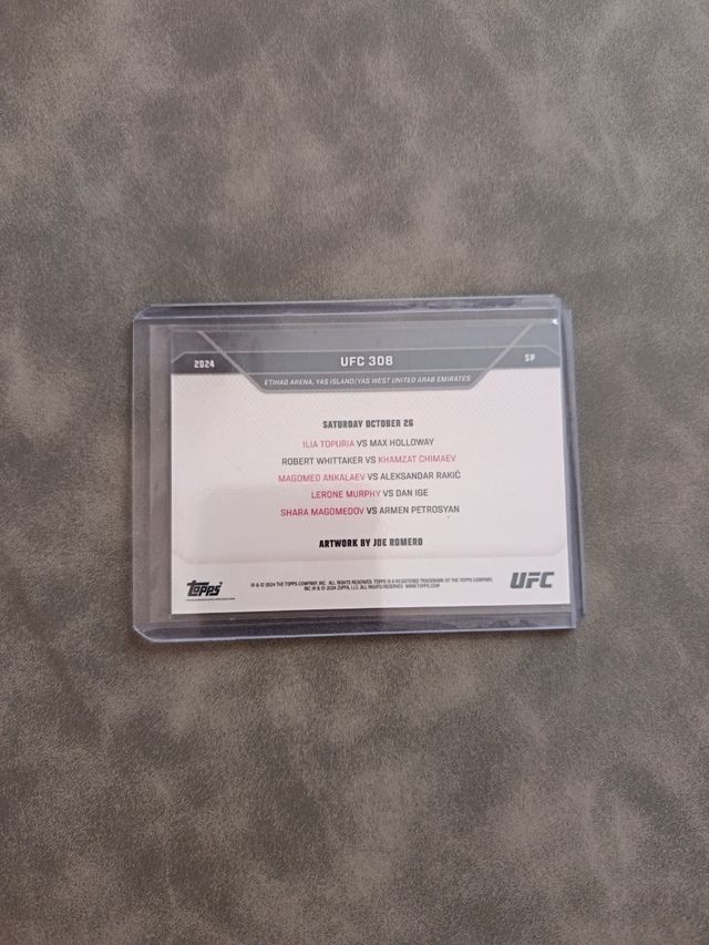 Topps Now UFC 308 Ilia Topuria Poster Card