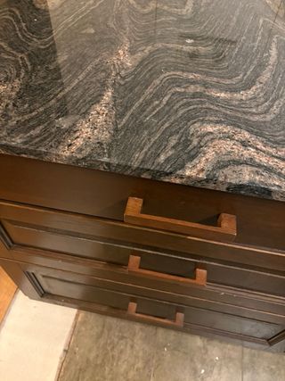 Cocina completa madera oscura