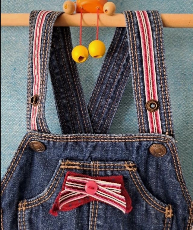 Vestido Peto Vaquero Niña BENETTON✅️Muy Nueva