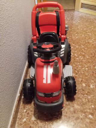 Tractor de batería infantil rojo