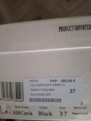 Botines ASH negros con cadena