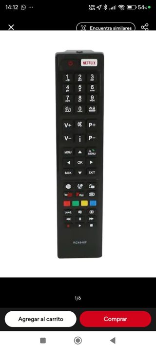 Mandotv RC4848F Control Remoto Netflix