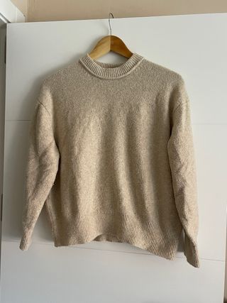 Jersey beige de punto
