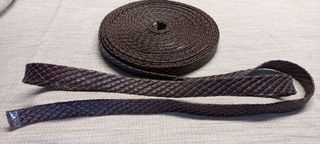 Ruzzola cuoio-metallo per cinture colore marron