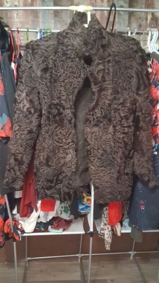 Chaqueta ante reversible marrón