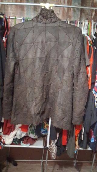 Chaqueta ante reversible marrón