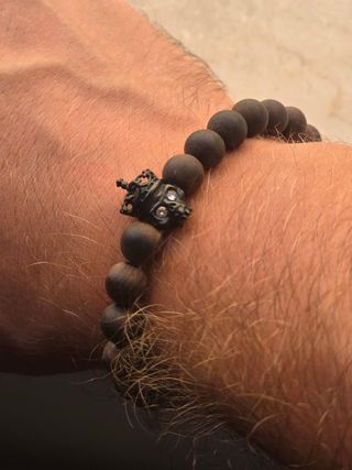 Pulsera Tateossian Calavera Swarovski Negra