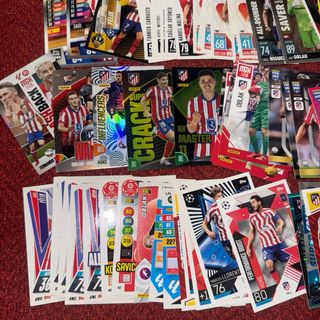 Lote 75 cromos fichas Atlético de Madrid