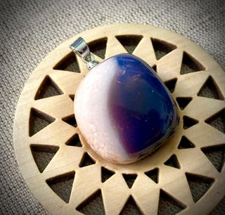 Colgante de Ágata Azul en Plata
