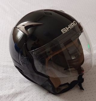 Casco Moto Jet Shiro XL Negro,envio funda original