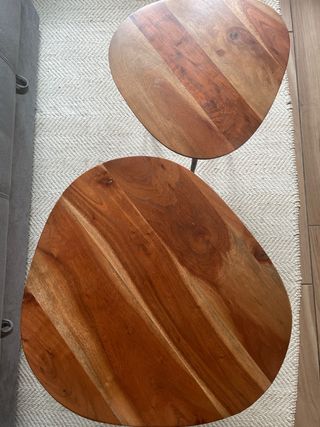 Maisons du Monde Set di 2 tavolini da caffè in legno e metallo 
