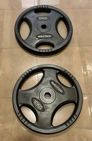 Barra de Pesas Recta 180cm Ø30mm + 2 discos 10kg 
