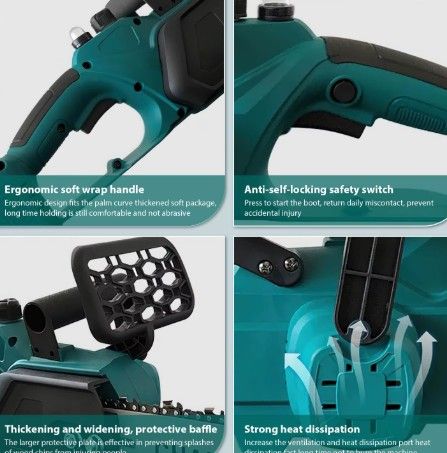 Motosega a Batteria 88V con 2 Batterie al Litio