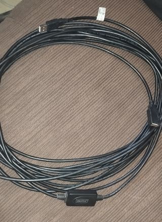 Cable USB 2.0 Extensor Activo 12M Macho-Hembra