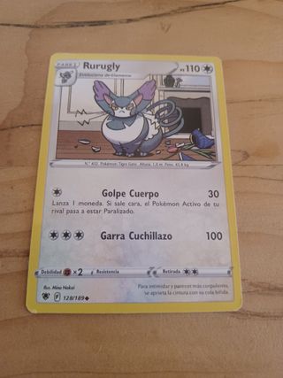 Carta Pokémon Rurugly ps110