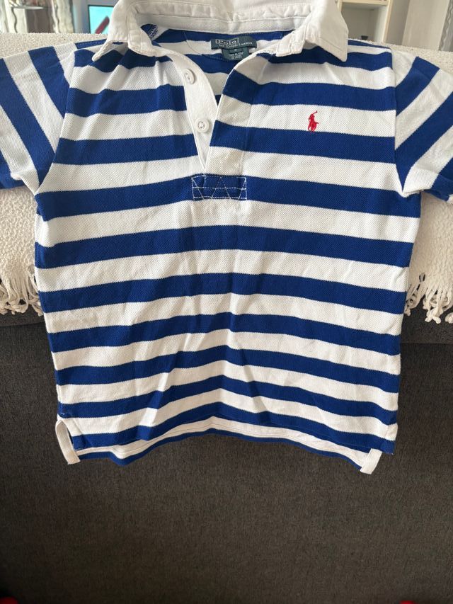 Polo Ralph Lauren niño rayas azul y blanco