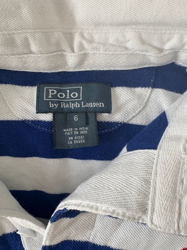 Polo Ralph Lauren niño rayas azul y blanco