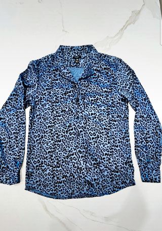Camicia uomo New Look fantasia leopardata blu