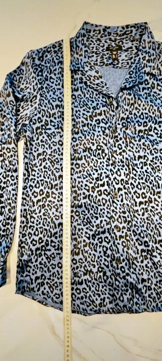 Camicia uomo New Look fantasia leopardata blu