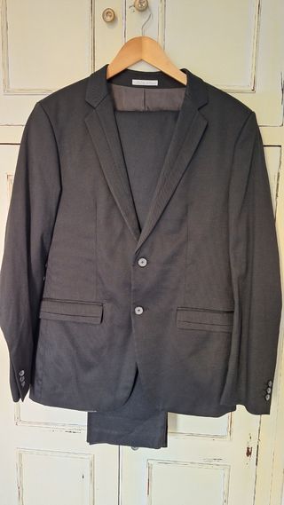 Traje Zara Man Negro Talla 52 Invierno