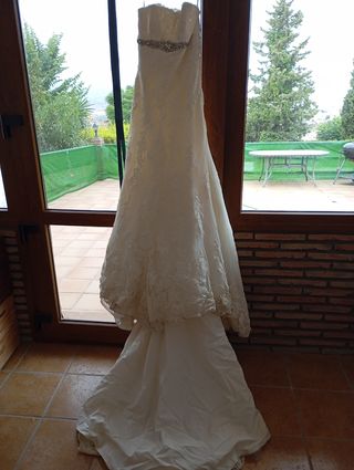 Vestido de Novia Pronovias Encaje Blanco
