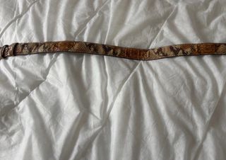 Cintura vera pelle beige/marrone