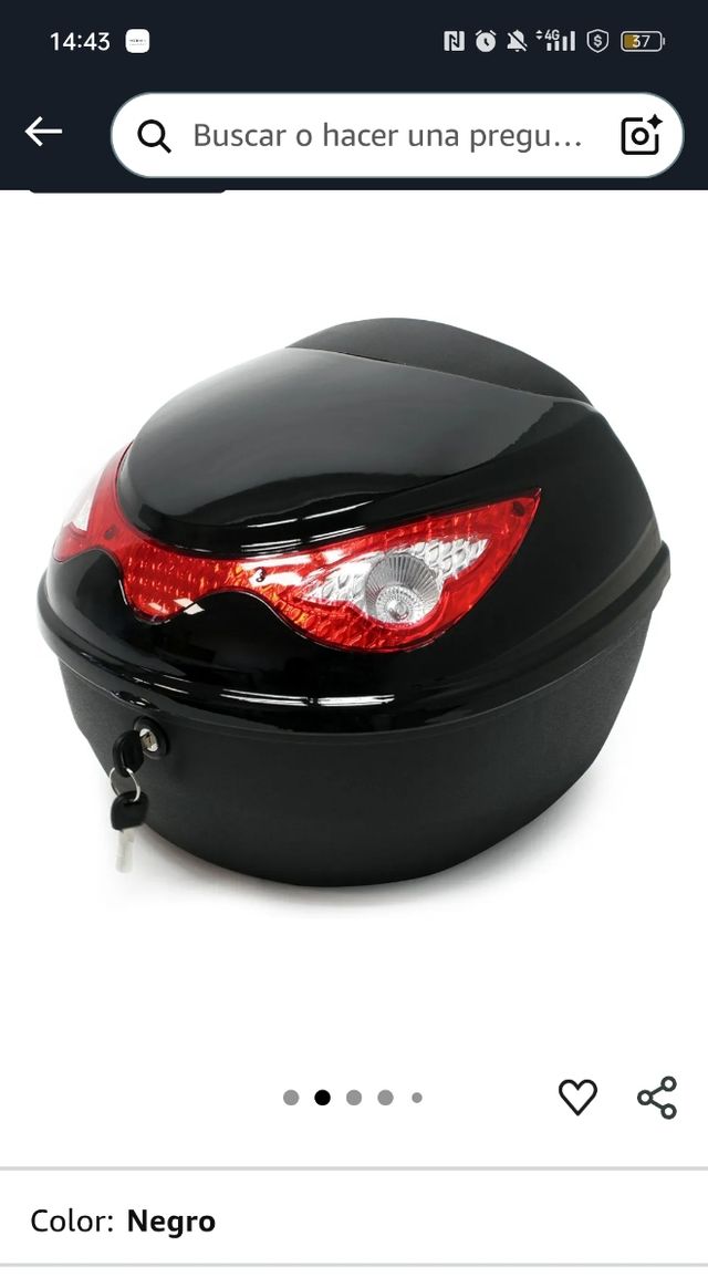 Baúl Moto 22L Negro