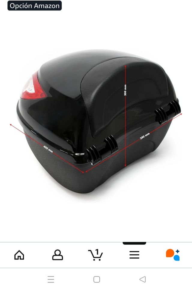 Baúl Moto 22L Negro