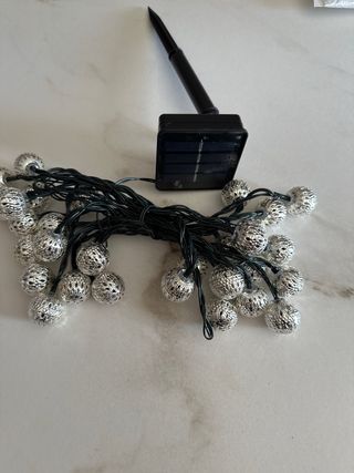Guirnalda Luces LED Bolas Plateadas