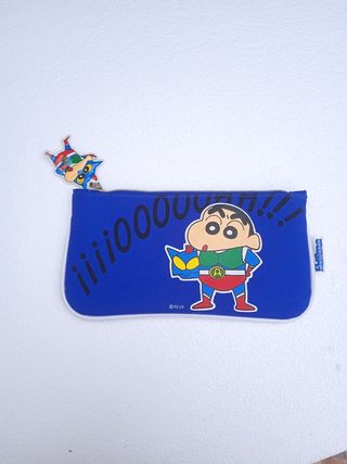 Estuche escolar Shin Chan azul