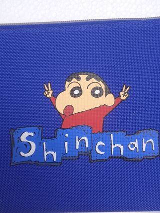 Estuche escolar Shin Chan azul