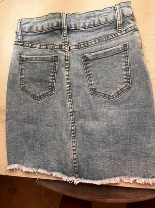 Gonna jeans con strass
