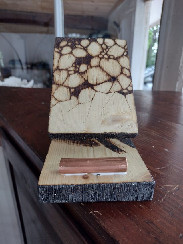 Pirografia Teschio su Legno