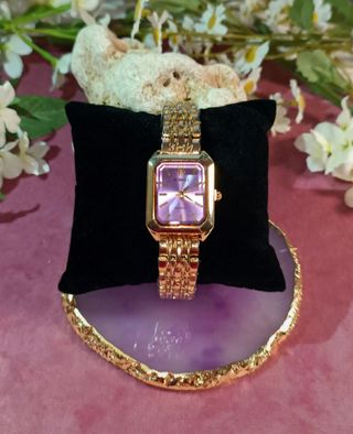 Reloj Quartz - Lila y Dorado
