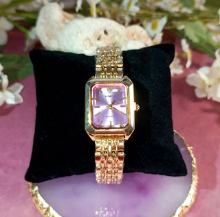Reloj Quartz - Lila y Dorado
