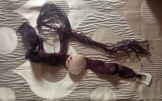 Cinturón crochet de cuerda marron