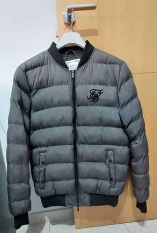 Chaqueta Bomber SikSilk Gris Hombre