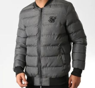 Chaqueta Bomber SikSilk Gris Hombre