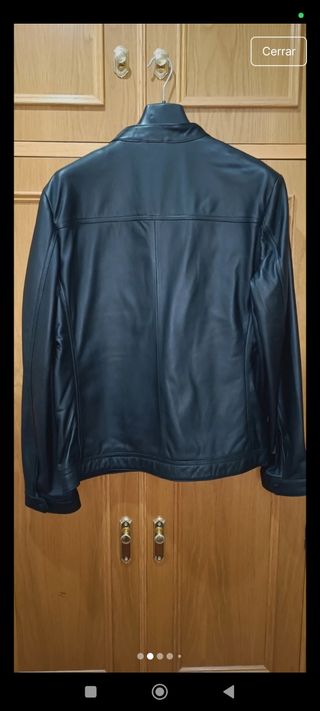 Cazadora Biker Piel Negra marca" Boston"