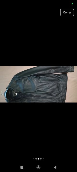 Cazadora Biker Piel Negra marca" Boston"