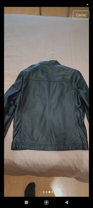 Cazadora Biker Piel Negra marca" Boston"